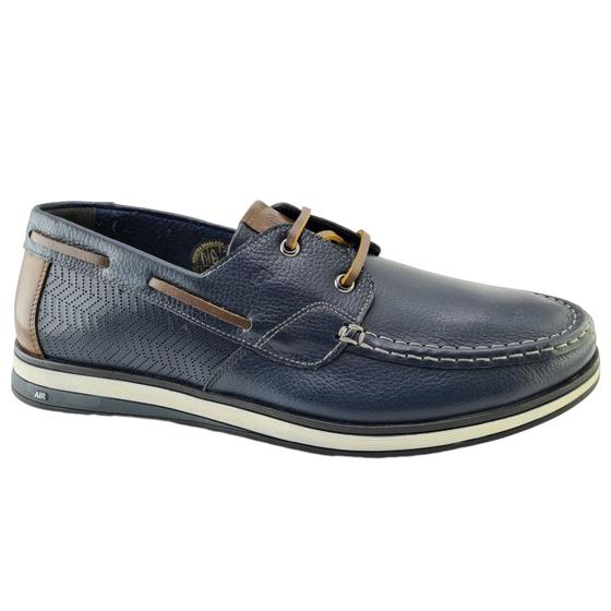 Imagem de Sapato jota pe masculino mocassim casual air wind em couro com cadarco 83051