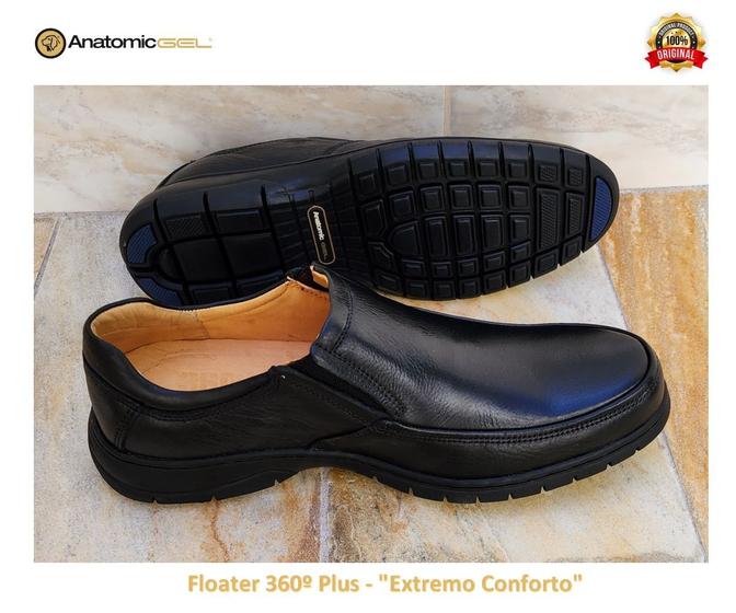 Imagem de Sapato Masculino Anatomic Gel Floater 7902 Preto - Conforto