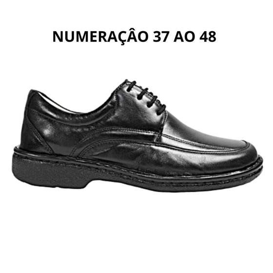 Imagem de Sapato Masculino Antistres Ortopédico Pé Diabético Anatômico  Numeração 37 ao 48