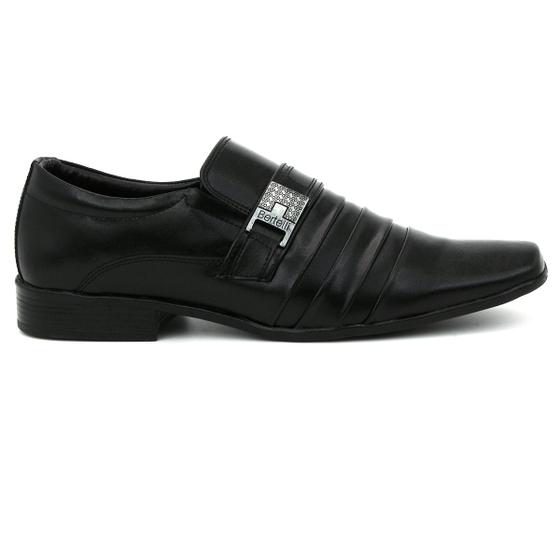 Imagem de Sapato Masculino Bertelli 700019 Social Fivela Bico Quadrado Leve