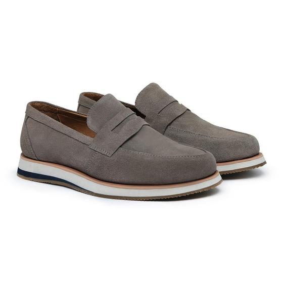 Imagem de Sapato Masculino Casual Couro Loafer Moderno Bico Redondo