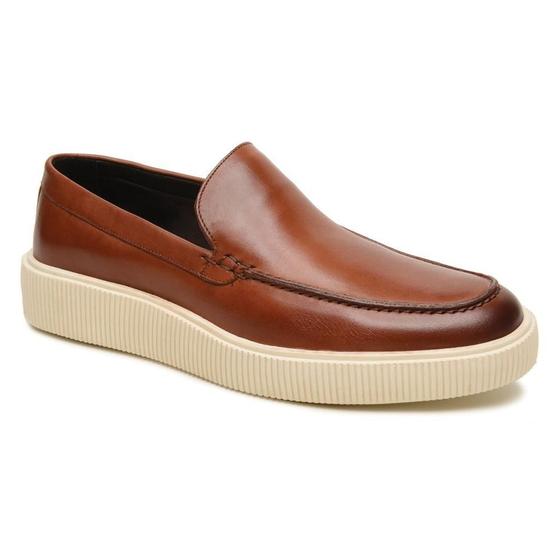 Imagem de Sapato Masculino Casual Couro Slip On Solado Alto Moderno