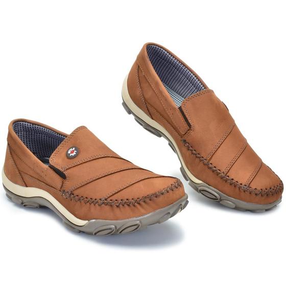 Imagem de Sapato Masculino Casual de Couro Nobuck SF Castor