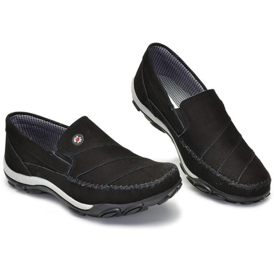 Imagem de Sapato Masculino Casual de Couro Nobuck SF Preto