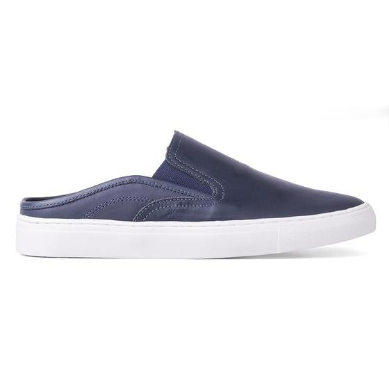 Imagem de sapato masculino couro tenis casual slip on em 