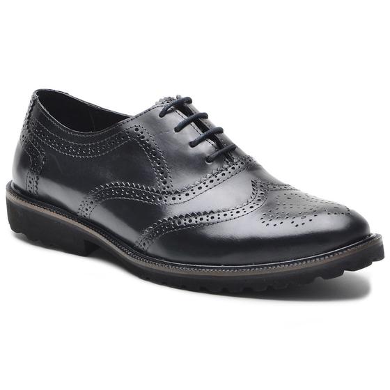 Imagem de Sapato Masculino De Couro Oxford Brogue Wing