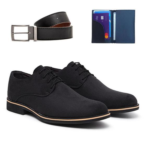 Imagem de Sapato Masculino Social Casual Derby Oxford Sola EVA + CintoECateira w