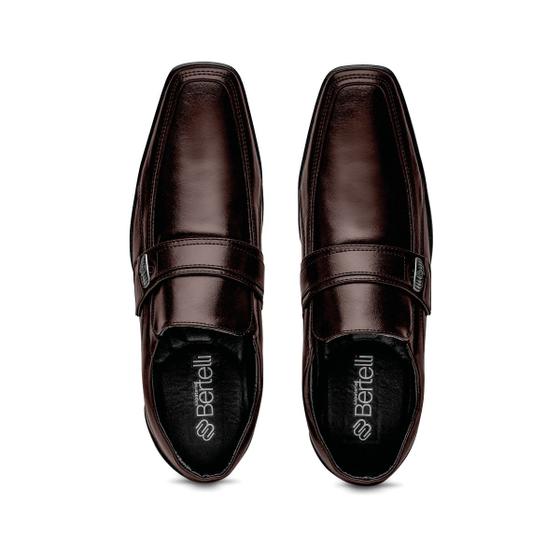 Imagem de Sapato Masculino Social Com Elastico Lateral Fivela Prático Casual Fino Confortável