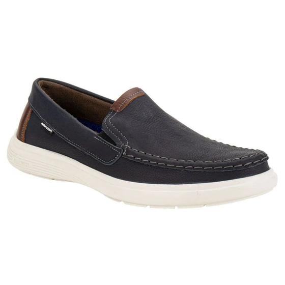 Imagem de Sapato Mocassim Casual Couro Amortch Conforto Masculino Blue 343583