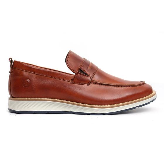 Imagem de Sapato Mocassim de Couro Elegante Masculino Loafer Monk