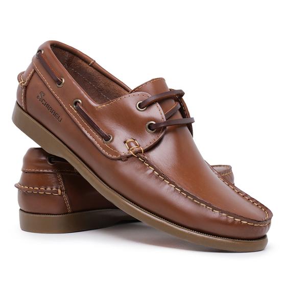 Imagem de Sapato Mocassim Dockside Masculino Couro Legítimo Estiloso