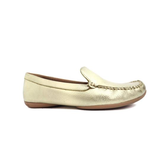 Imagem de Sapato mocassim feminino couro ad170 usaflex (37) - prata velha