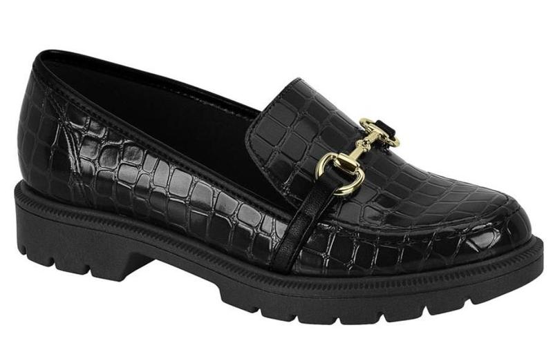 Imagem de Sapato Mocassim Loafer Feminino Beira Rio Em Croco