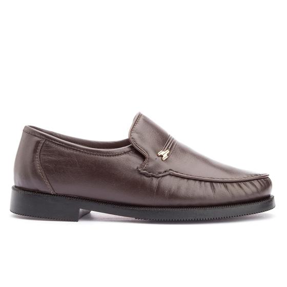 Imagem de Sapato Mocassim Masculino Couro Legitimo Loafer Clássico Homem Marrom