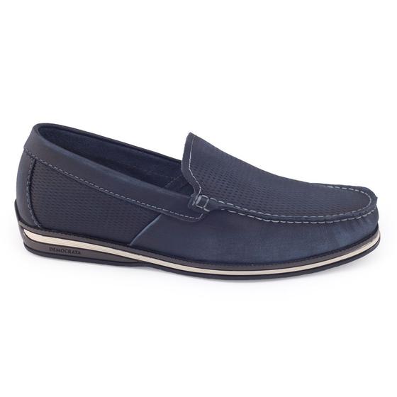 Imagem de Sapato Mocassim Masculino Democrata 135201 couro Denim Ted