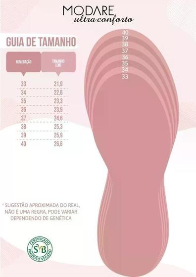Imagem de Sapato Modare Ortopedico Feminino Salto Grosso Medio 7005600