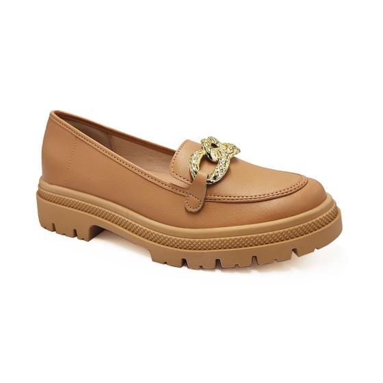 Imagem de Sapato Moleca Mocassim Slip On Napa Nude Tratorado 5775.101