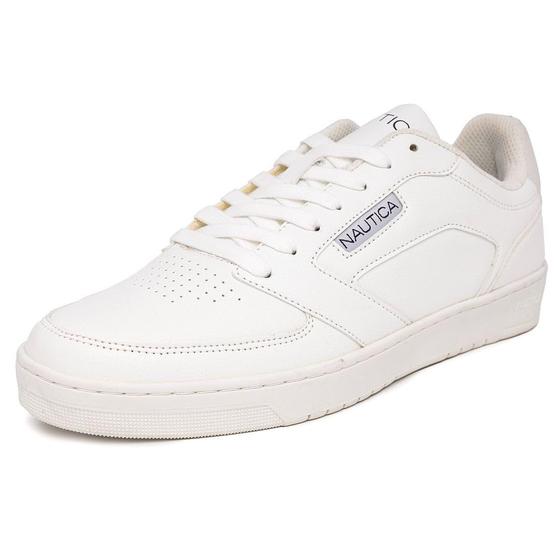 Imagem de Sapato Nautica Bascule, casual, com cadarço, tênis moderno, branco, masculino