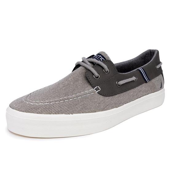 Imagem de Sapato Nautica Malad-Grey Boat com cadarço, tênis moderno masculino 10