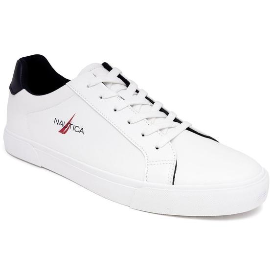 Imagem de Sapato Nautica Myton 2 Fashion, tênis masculino, branco, azul marinho, 10,5 EUA