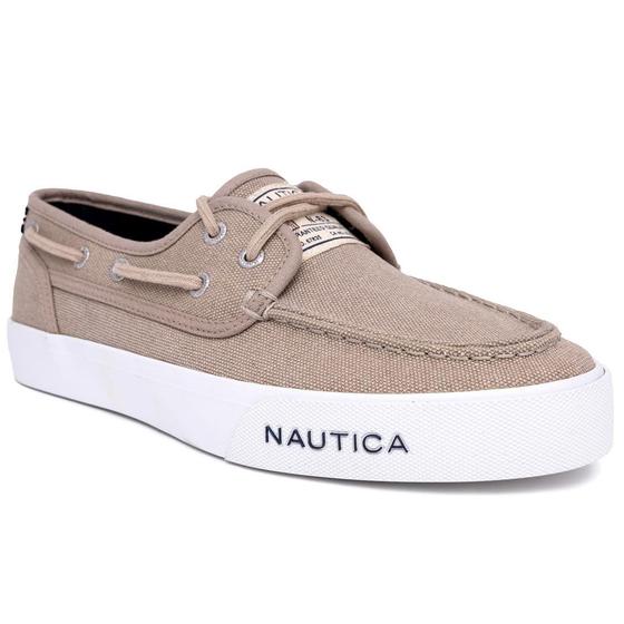 Imagem de Sapato Nautica Spinnaker, lavado, bronzeado, moderno, tênis masculino, tamanho 8