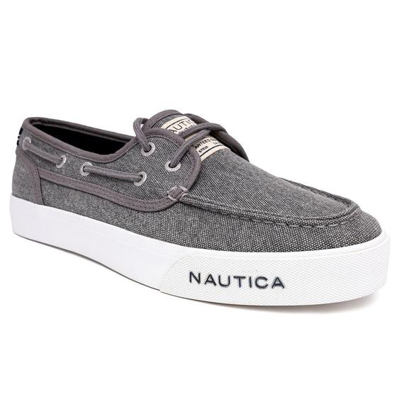 Imagem de Sapato Nautica Spinnaker, lavado, cinza, moderno, tênis masculino, 13 EUA