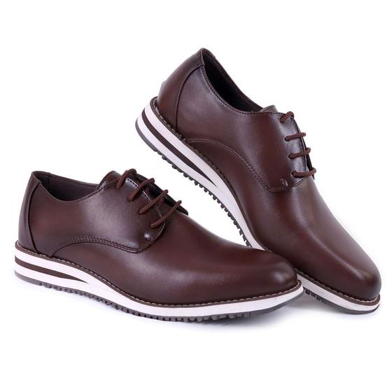 Imagem de Sapato Oxford Casual Masculino Sola Leve Borracha Moda Fashion Homem Estiloso