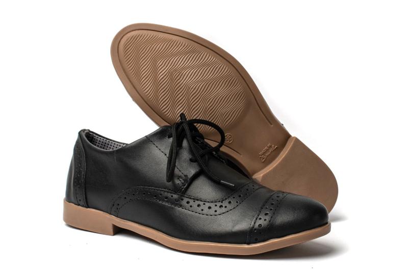 Sapato Oxford Feminino Casual Em Couro Q&A Calçados Bege em Promoção na  Americanas