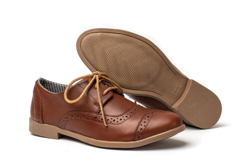 Imagem de Sapato Oxford Feminino sapatilha leve e confortável em Couro  34 ao 40