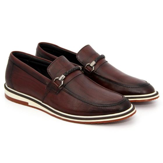 Imagem de Sapato Oxford FG Esporte Fino Alpha Em Couro Nobre Marrom