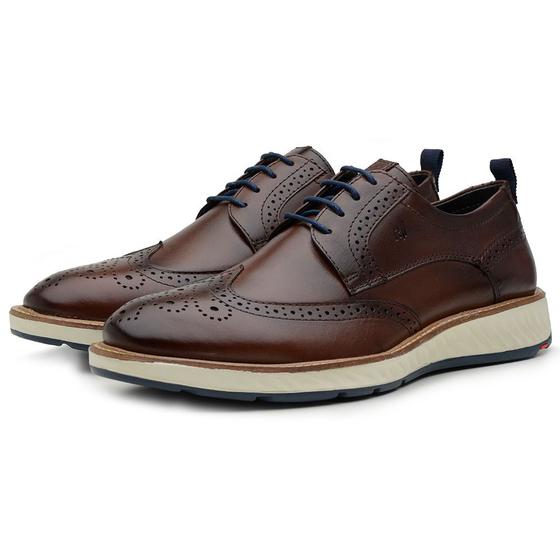 Sapato Social Nunn Bush Circuit Masculino | Cadarço | Conforto Em Gel | Cor Brandy