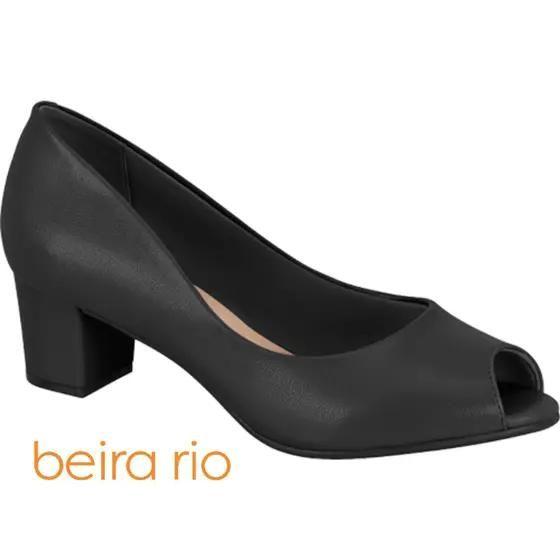 Imagem de Sapato peep toe beira rio salto bloco 