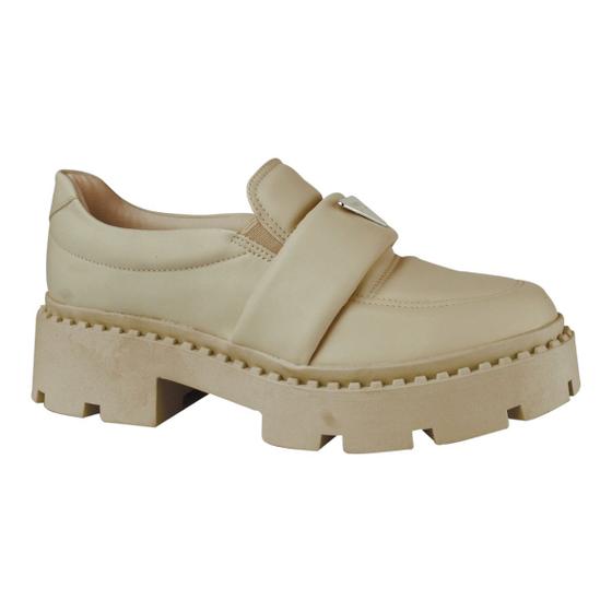 Imagem de Sapato Quiz 631988-17 Mocassim Oxford Casual Salto Tratorado Feminino