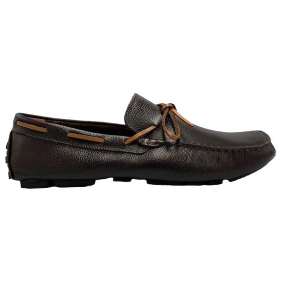 Imagem de Sapato Samello Mocassim Drive La Plata Slip On Loafer Couro Marrom Cafe Original