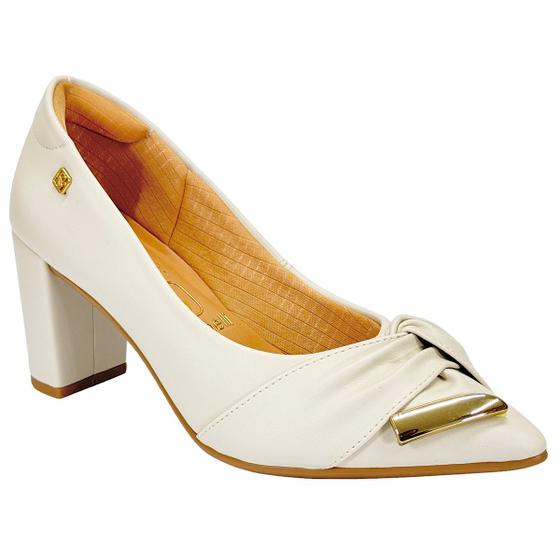 Imagem de Sapato Santinelli Scarpin Salto Alto 1544-034 Off White