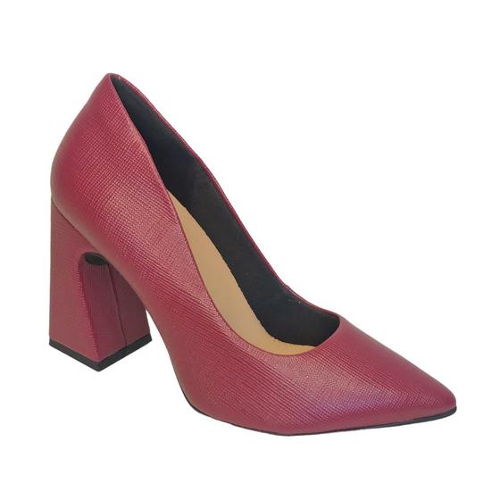 Imagem de Sapato Scarpin Fem Piccadilly Salto Bloco Vermelho 749101-16