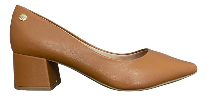 Imagem de Sapato Scarpin Feminino Bico Fino Salto Bloco 5 Cm Offline