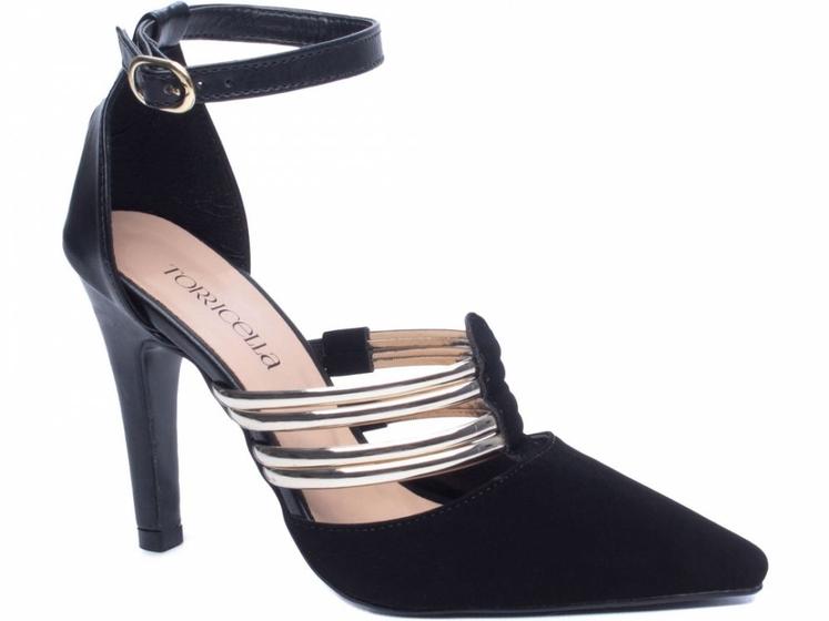 Imagem de Sapato Scarpin Feminino Preto Salto Fino 9cm 66082B