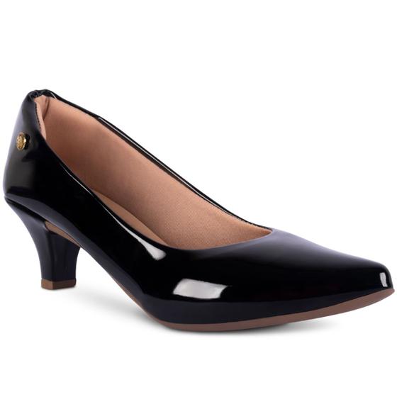 Imagem de Sapato scarpin feminino salto baixo bico fino r2.26