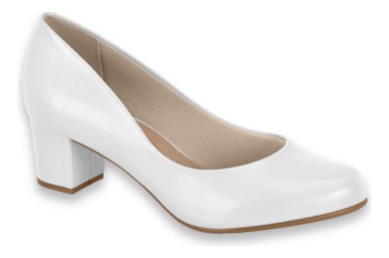 Sapato Scarpin Salto Baixo Social Beira Rio Confort 4777409