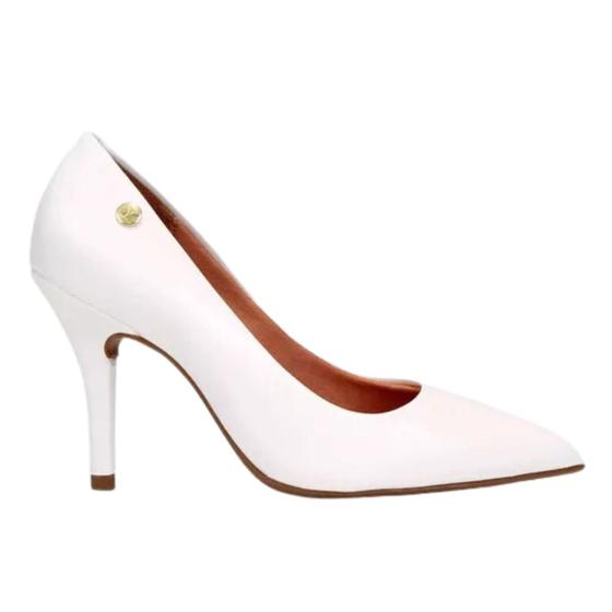 Imagem de Sapato Scarpin Scarpan Feminino Bico Fino Salto Alto Vizzano Preto Nude 1184.1101