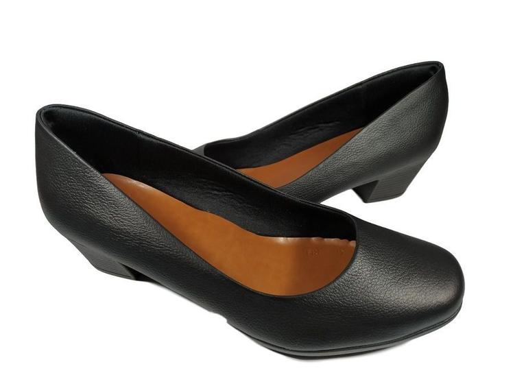 Imagem de Sapato Scarpin Usaflex Feminino Preto Salto Baixo