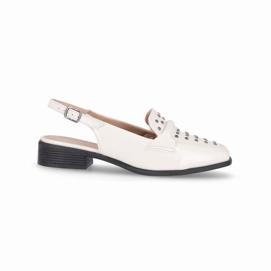 Imagem de Sapato Slingback Giovanna Salto Baixo Off White