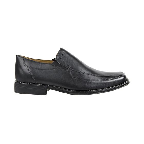 Imagem de Sapato Social em Couro Masculino Murilo Elástico Lateral Calce Fácil Brilho e Elegância Confortável