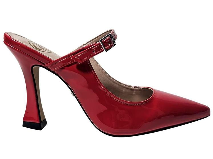 Imagem de Sapato Social Feminino Scarpin Mule Verniz Salto Quinado 9cm