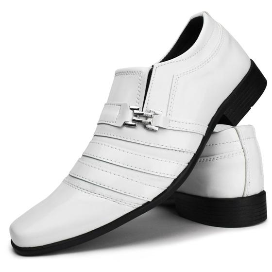 Imagem de Sapato Social Masculino Branco Super Confortável e Estiloso