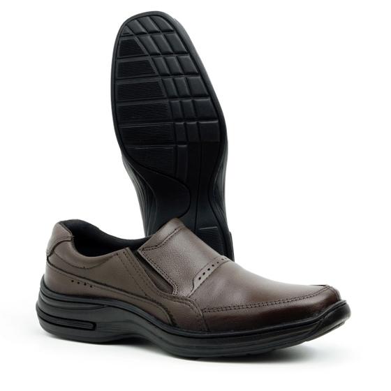 Imagem de Sapato Social Masculino Clássico Couro Ortopédico Confort Solado Costurado Qualidade Durabilidade