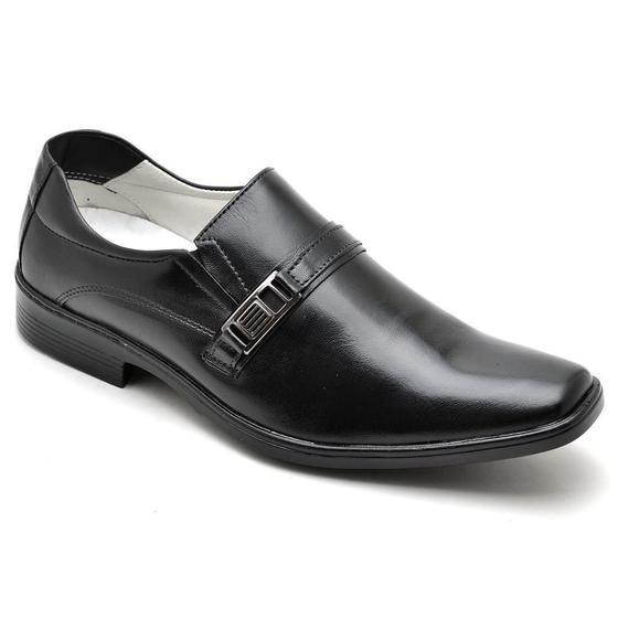 Imagem de Sapato Social Masculino Couro Elástico Conforto Moderno