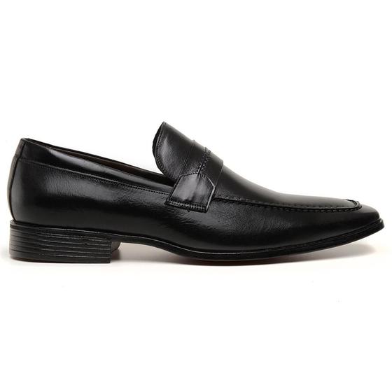 Imagem de Sapato Social Masculino Couro Slip On Bico Quadrado Elegante