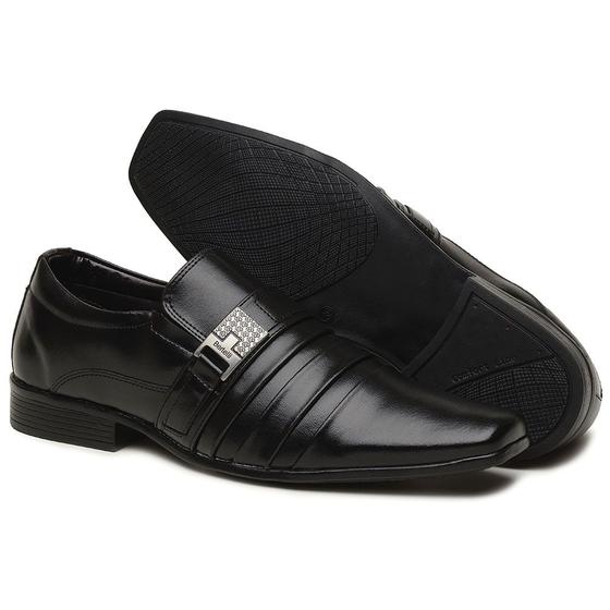 Imagem de Sapato Social Masculino Estilo Elástico Linha Premium Conforto Cor Preto